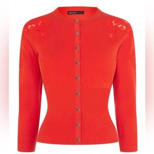 Orange lace cardigan